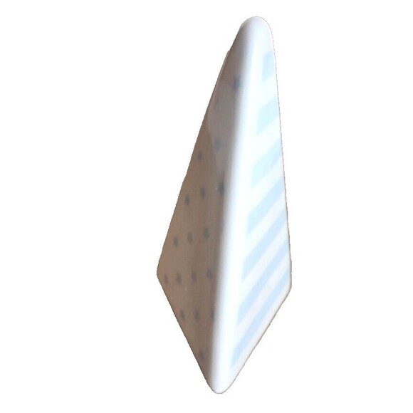 Ceramic Sail-Shaped Salt Shaker, Light Blue Polka Dots/Stripes 3-1/8" Nautical - Picture 1 of 5